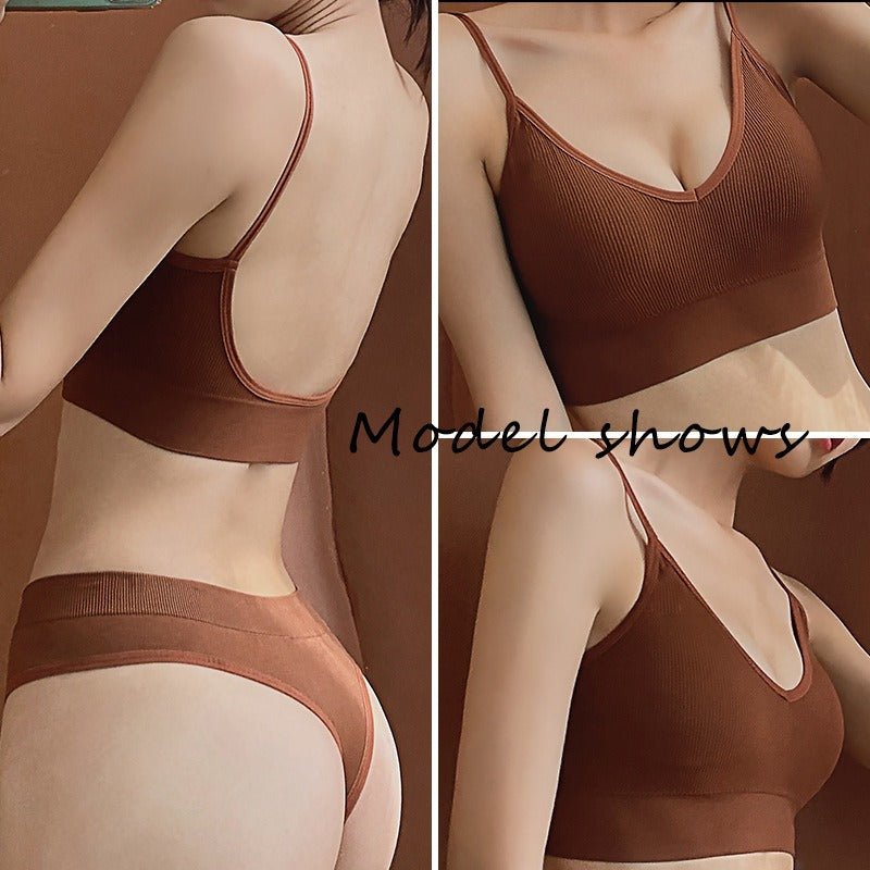 Underwear Set Thin Triangle Cup Sports Vest Bra